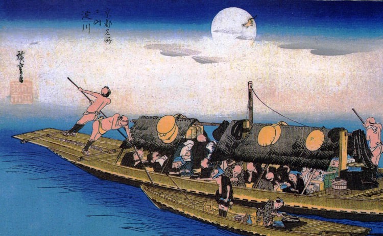 Utagawa_Hiroshige_A_ferry_on_the_river
